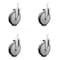 Service Caster 6 Inch Thermoplastic Rubber Wheel Swivel 3/4 Inch Square Stem Caster Set SCC SCC-SQ20S614-TPRB-34-4 - alternate 1